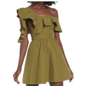 J.O.A Olive Ruffle Dress